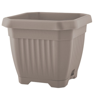 Doniczka z podstawką OCTAGON 40x40cm mokka